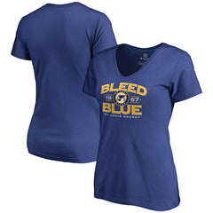 St. Louis Blues Women's Hometown Collection Bleed Blue V-Neck T-Shirt - Blue | NHL Lifestyle