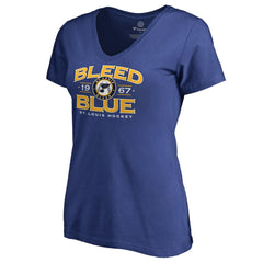 St. Louis Blues Women's Hometown Collection Bleed Blue V-Neck T-Shirt - Blue | NHL Lifestyle