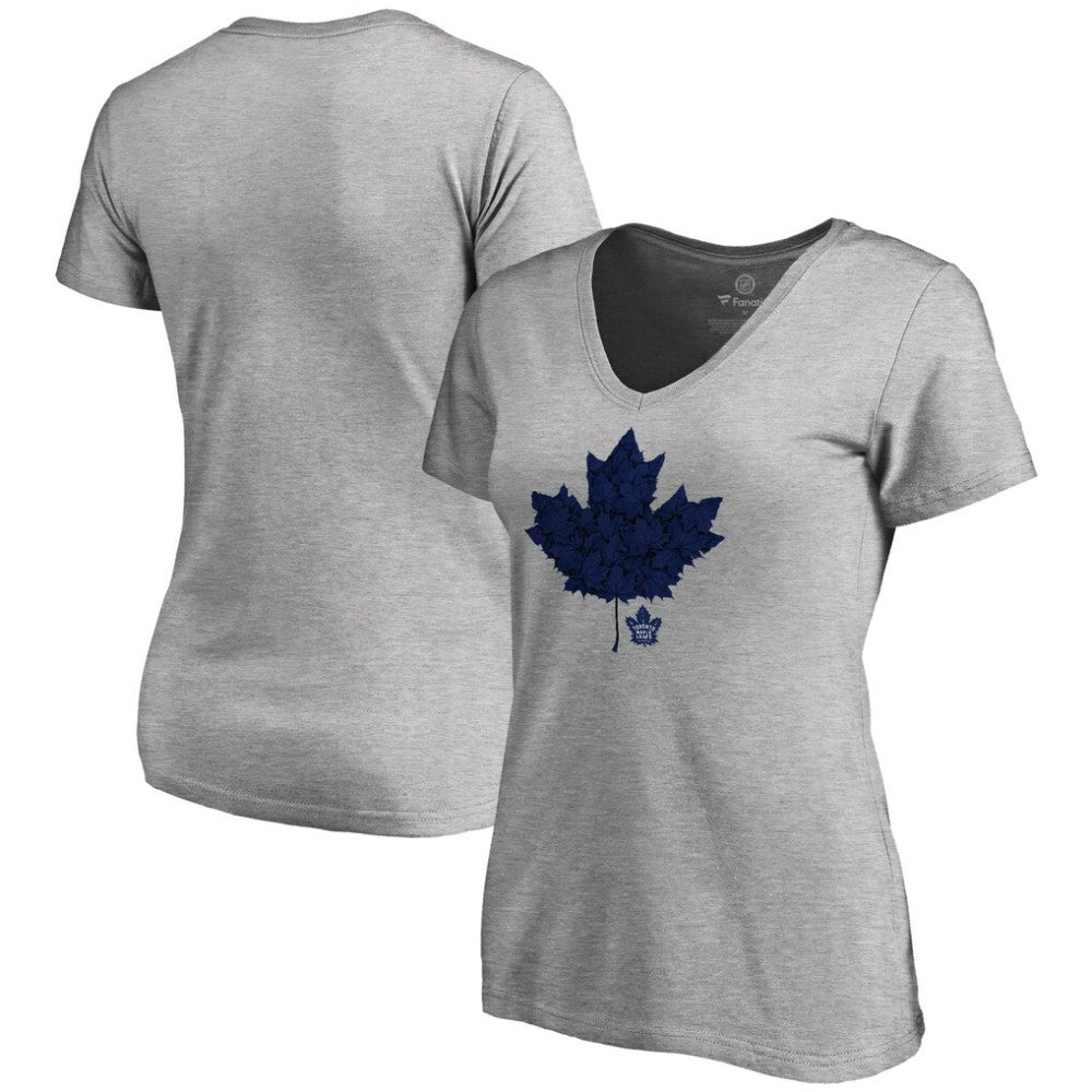 Toronto Maple Leafs Women's Hometown Collection Leafs V-Neck T-Shirt - ash | NHL Lifestyle