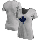 Toronto Maple Leafs Women's Hometown Collection Leafs V-Neck T-Shirt - ash | NHL Lifestyle