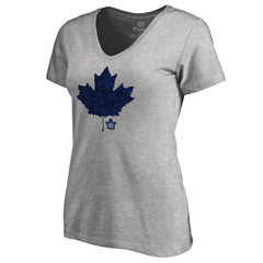 Toronto Maple Leafs Women's Hometown Collection Leafs V-Neck T-Shirt - ash | NHL Lifestyle