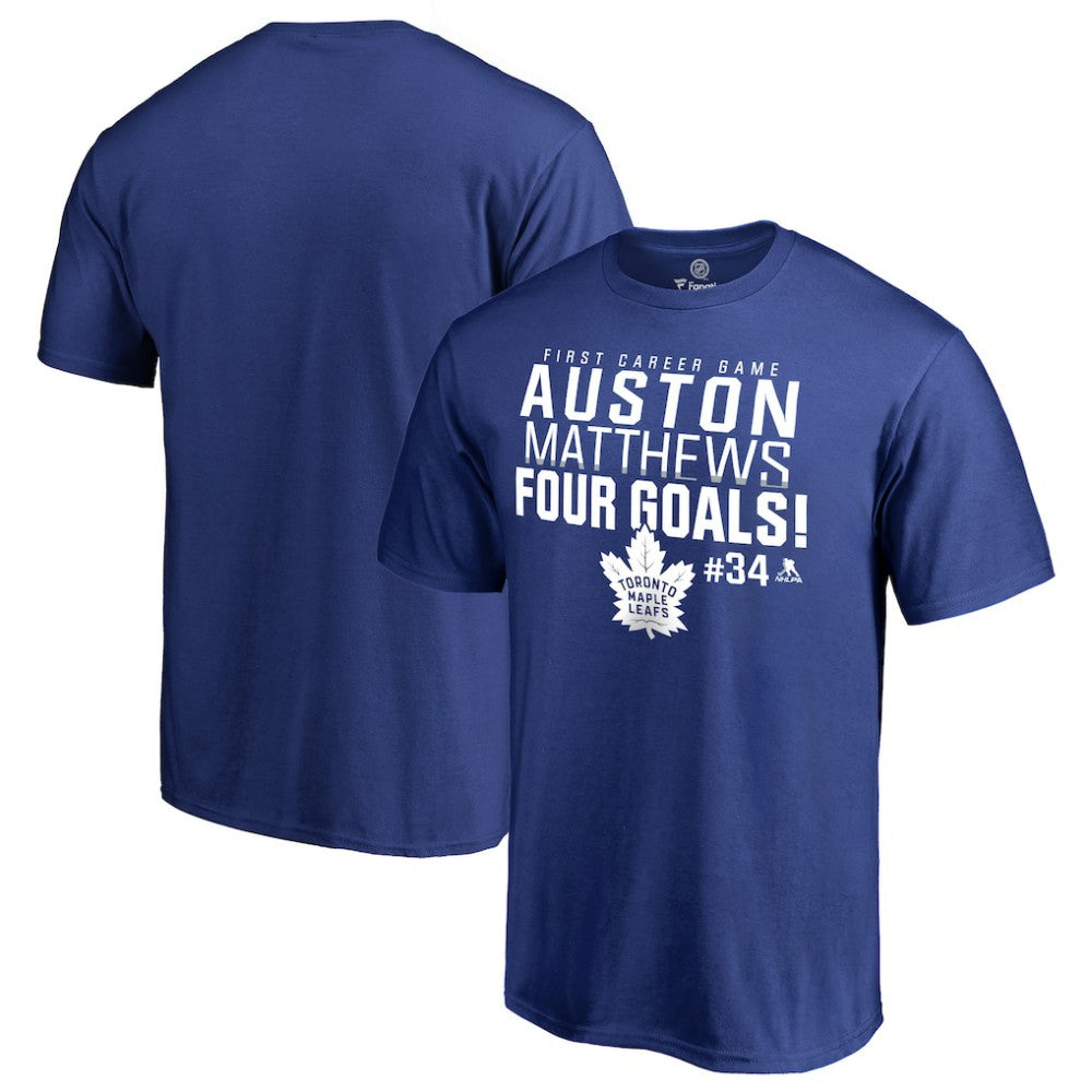 Auston Matthews Toronto Maple Leafs Four Goals T-Shirt - Royal | NHL near me