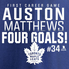 Auston Matthews Toronto Maple Leafs Four Goals T-Shirt - Royal | NHL near me