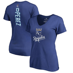Salvador Perez Kansas City Royals Women's Backer V-Neck T-Shirt Discount