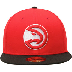 New Era Atlanta Hawks Team Color 2Tone 59FIFTY Fitted Hat Red/Black