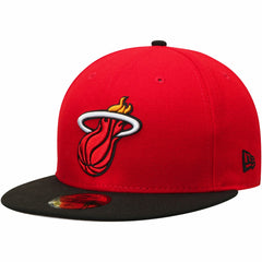 New Era Miami Heat Team Color 2Tone 59FIFTY Fitted Hat Red/Black