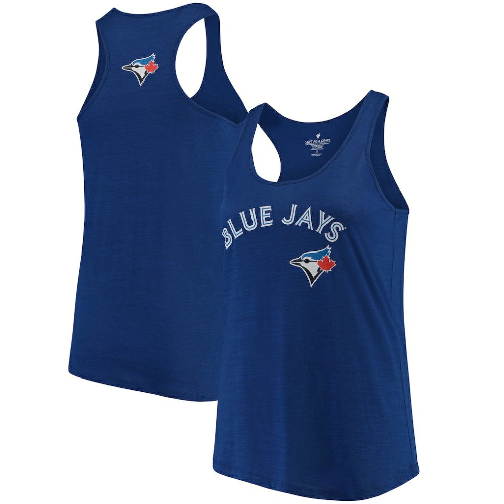 Toronto Blue Jays Soft as a Grape Women's Plus Size Swing for the Fences Racerback Tank Top Online