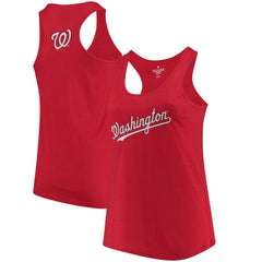 Washington Nationals Soft as a Grape Women's Plus Size Swing for the Fences Racerback Tank Top for sale