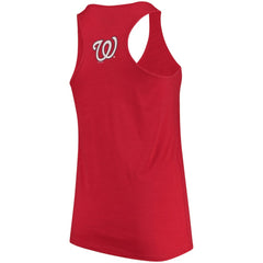 Washington Nationals Soft as a Grape Women's Plus Size Swing for the Fences Racerback Tank Top for sale