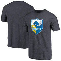 Los Angeles Chargers Throwback Logo Tri-Blend T-Shirt - Navy - NFL