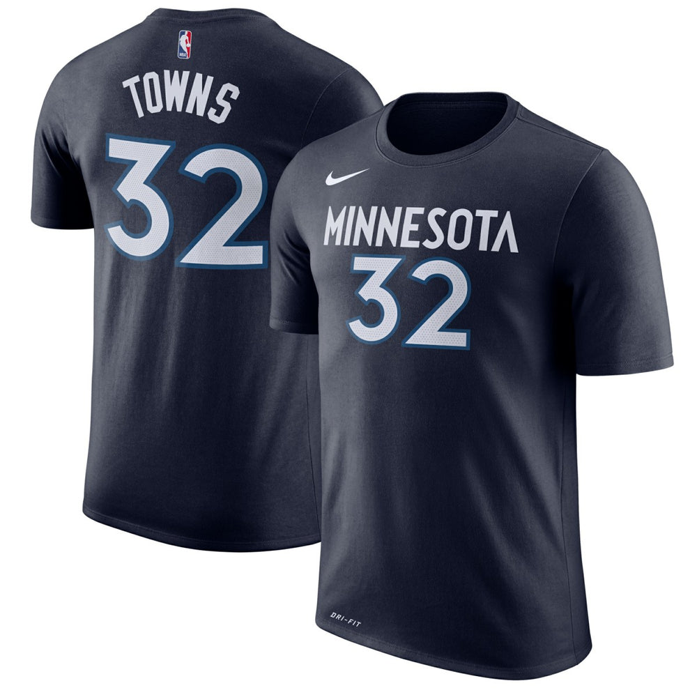 Nike Karl-Anthony Towns Minnesota Timberwolves Name & Number Performance T-Shirt Blue