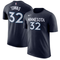 Nike Karl-Anthony Towns Minnesota Timberwolves Name & Number Performance T-Shirt Blue