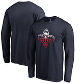 New Orleans Pelicans Gradient Logo Long Sleeve T-Shirt Navy