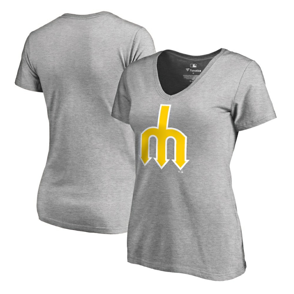 Seattle Mariners Women's Cooperstown Collection Forbes V-Neck T-Shirt Discount