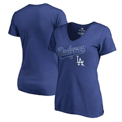 Los Angeles Dodgers Women's Core Wahconah V-Neck T-Shirt Discount