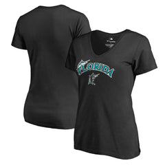 Miami Marlins Women's Core Wahconah V-Neck T-Shirt Outlet