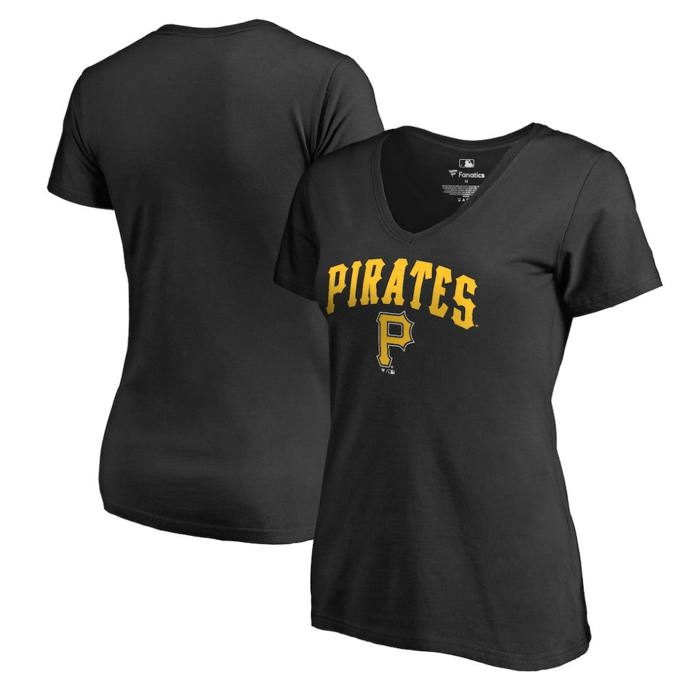 Pittsburgh Pirates Women's Core Wahconah V-Neck T-Shirt Discount