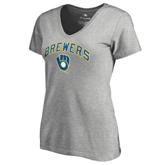 Milwaukee Brewers Women's Core Wahconah V-Neck T-Shirt Outlet