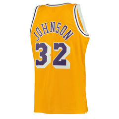 Mitchell & Ness Magic Johnson Los Angeles Lakers 1984/85 Hardwood Classics Swingman Jersey Gold