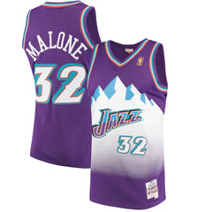 Mitchell & Ness Karl Malone Utah Jazz 1996/97 Hardwood Classics Swingman Jersey Purple