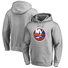 New York Islanders Primary Team Logo Fleece Fitted Pullover Hoodie - Heather Gray | NHL sale