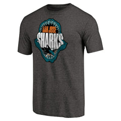 San Jose Sharks Hometown Collection Chomp Tri-Blend T-Shirt - Black | NHL Lifestyle