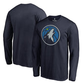 Minnesota Timberwolves Primary Logo 2 Long Sleeve T-Shirt Navy