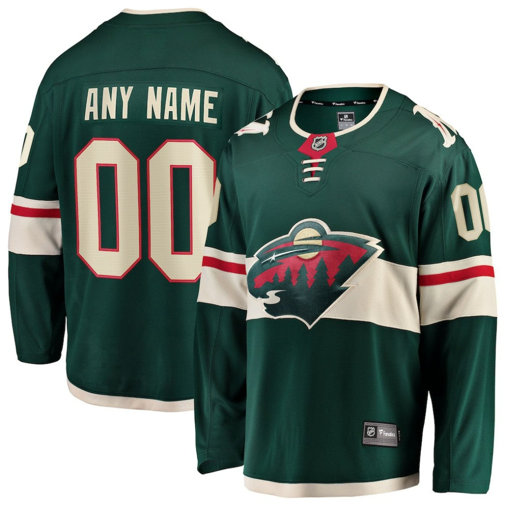 Minnesota Wild Fanatics Home Breakaway Custom Jersey - Green | Fanatics Lifestyle