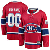 Montreal Canadiens Fanatics Home Breakaway Custom Jersey - Red | Fanatics Clearance
