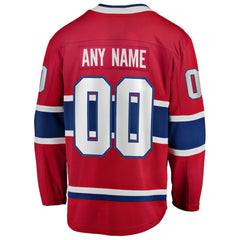 Montreal Canadiens Fanatics Home Breakaway Custom Jersey - Red | Fanatics Clearance