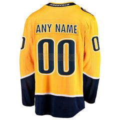 Nashville Predators Fanatics Home Breakaway Custom Jersey - Gold | Fanatics sale