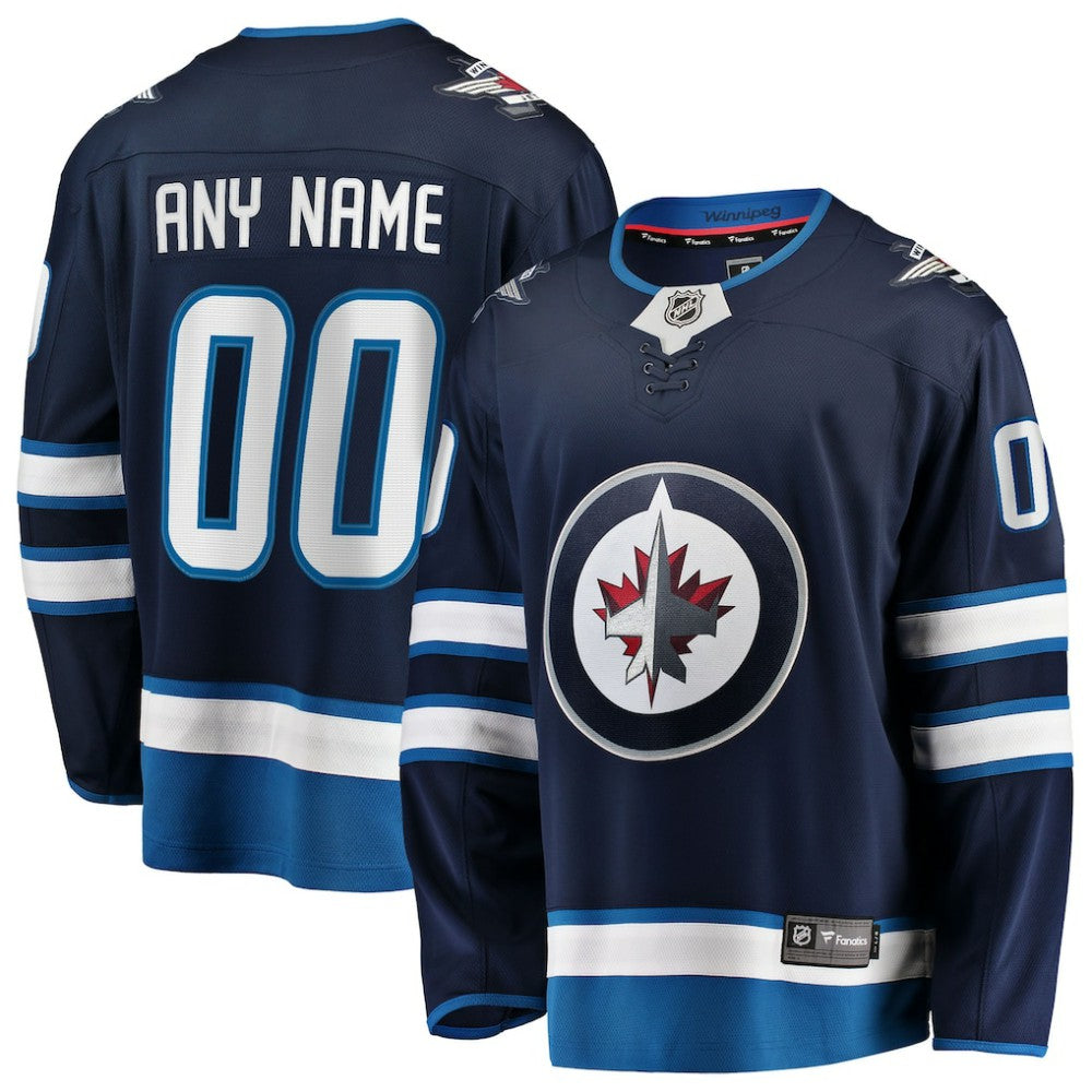 Winnipeg Jets Fanatics Home Breakaway Custom Jersey - Blue | Fanatics on sale