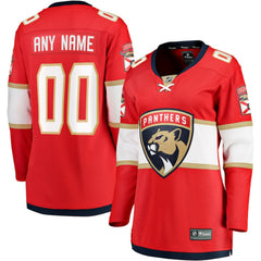 Florida Panthers Fanatics Women's Home Breakaway Custom Jersey - Red | Fanatics near me