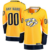 Nashville Predators Fanatics Women's Home Breakaway Custom Jersey - Yellow | Fanatics Lifestyle