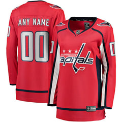 Washington Capitals Fanatics Women's Home Breakaway Custom Jersey - Red | Fanatics Lifestyle