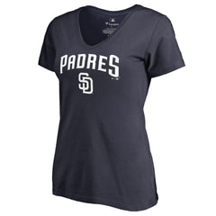 San Diego Padres Women's Team Lockup T-Shirt Outlet