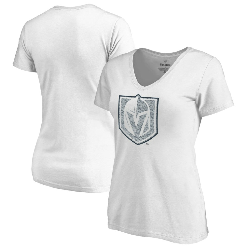 Vegas Golden Knights Women's Whiteout V-Neck T-Shirt - White | NHL discount