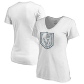 Vegas Golden Knights Women's Whiteout V-Neck T-Shirt - White | NHL discount