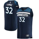 Fanatics Karl-Anthony Towns Minnesota Timberwolves Fast Break Replica Jersey Navy Icon Edition