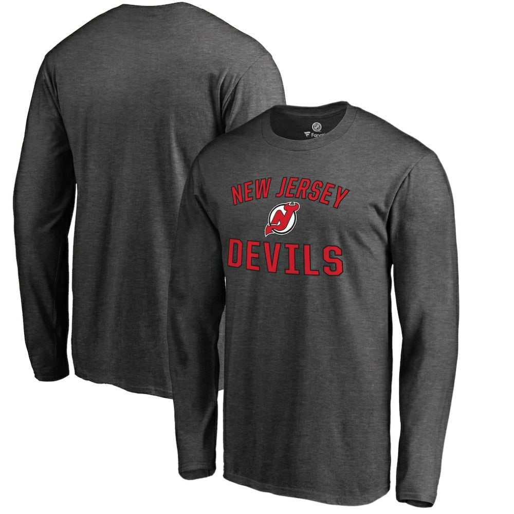 New Jersey Devils Victory Arch Long Sleeve T-Shirt - Heathered Gray | NHL discount