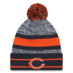 Chicago Bears New Era Team Logo Cuffed Knit Hat with Pom - Navy - NFL