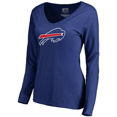 Buffalo Bills Women's Primary Logo V-Neck Long-Sleeve T-Shirt - Royal - NFL