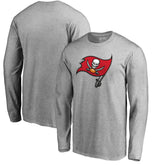 Tampa Bay Buccaneers Primary Logo Long-Sleeve T-Shirt - Heathered Gray - NFL