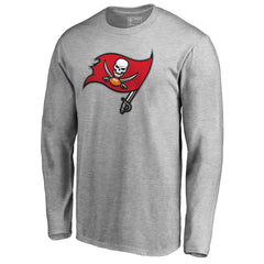Tampa Bay Buccaneers Primary Logo Long-Sleeve T-Shirt - Heathered Gray - NFL