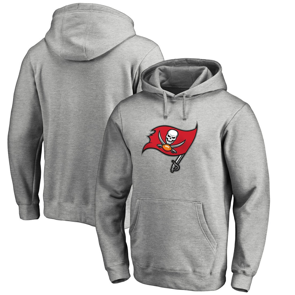 Tampa Bay Buccaneers Primary Logo Pullover Hoodie - Heathered Gray - NFL
