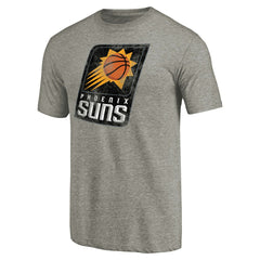 Phoenix Suns Distressed Team Logo Tri-Blend T-Shirt Heather Gray