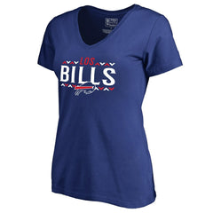 Buffalo Bills Women's Arriba V-Neck T-Shirt - Royal - NFL