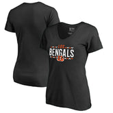 Cincinnati Bengals Women's Arriba V-Neck T-Shirt - Black - NFL