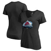 Colorado Avalanche Women's Midnight Mascot V-Neck T-Shirt - Black | NHL Lifestyle
