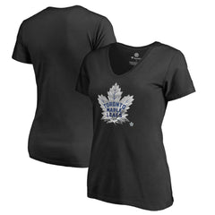 Toronto Maple Leafs Women's Midnight Mascot V-Neck T-Shirt - Black | NHL near me